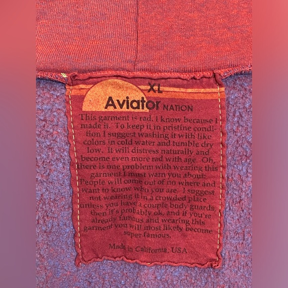 Aviator Nation 5-Stripe Hoodie (XL) - Picture 5 of 5